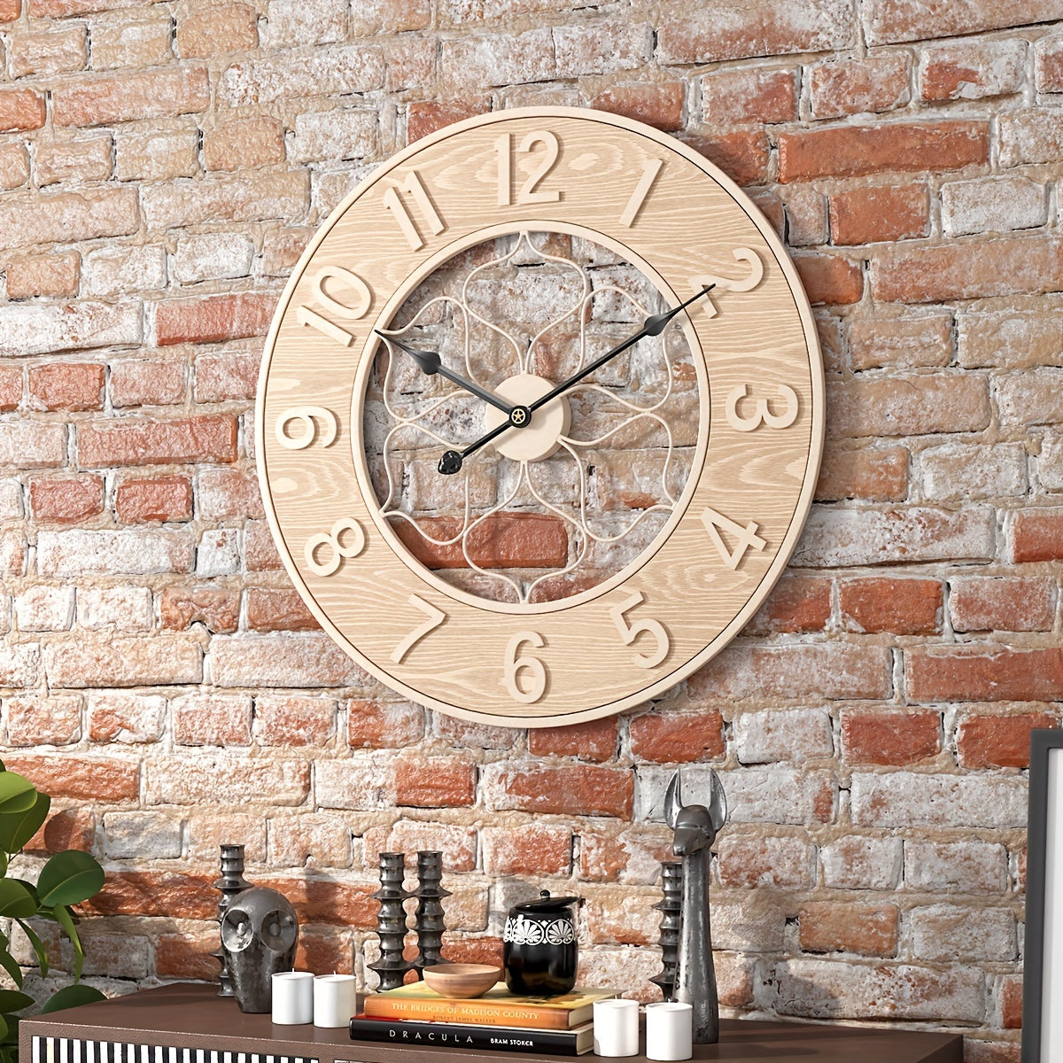 IRONWOOD CLOCK – Vintage Iron & Wood Wall Statement Clock