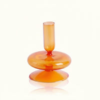 AURAVINE - Minimalist Glass Candle Holder Vase Decorative Art Piece