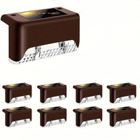 GLIMVISTA - 8pcs Solar Fence & Path Lights Waterproof Garden LEDs