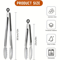 LOCKTONG – Stainless Steel Kitchen Tongs with Silicone Grip & Locking Feature