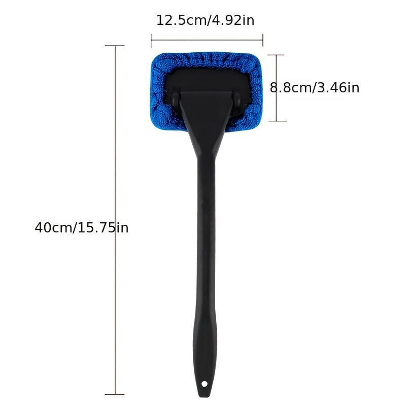 AUTOCLEAR - Long Handle Car Windshield Brush with Interior Glass Wiper