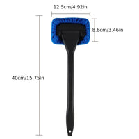 AUTOCLEAR - Long Handle Car Windshield Brush with Interior Glass Wiper