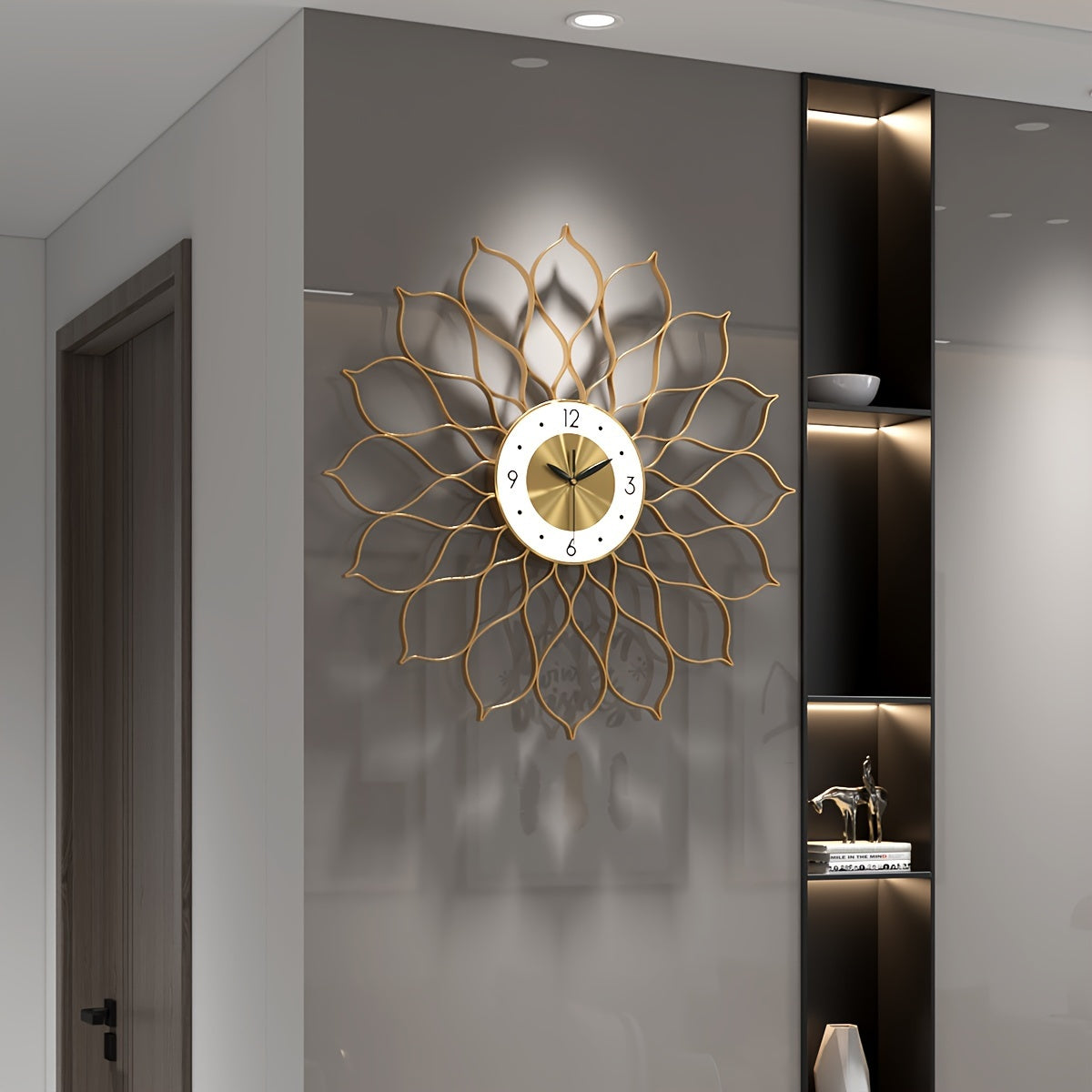 AURÉLIX – Golden Hollow Luxury Wall Clock