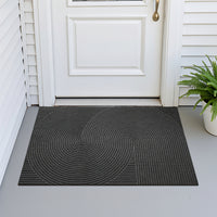 HOMEHORIZON - Geometric Striped Doormat Non-Slip Entrance Rug