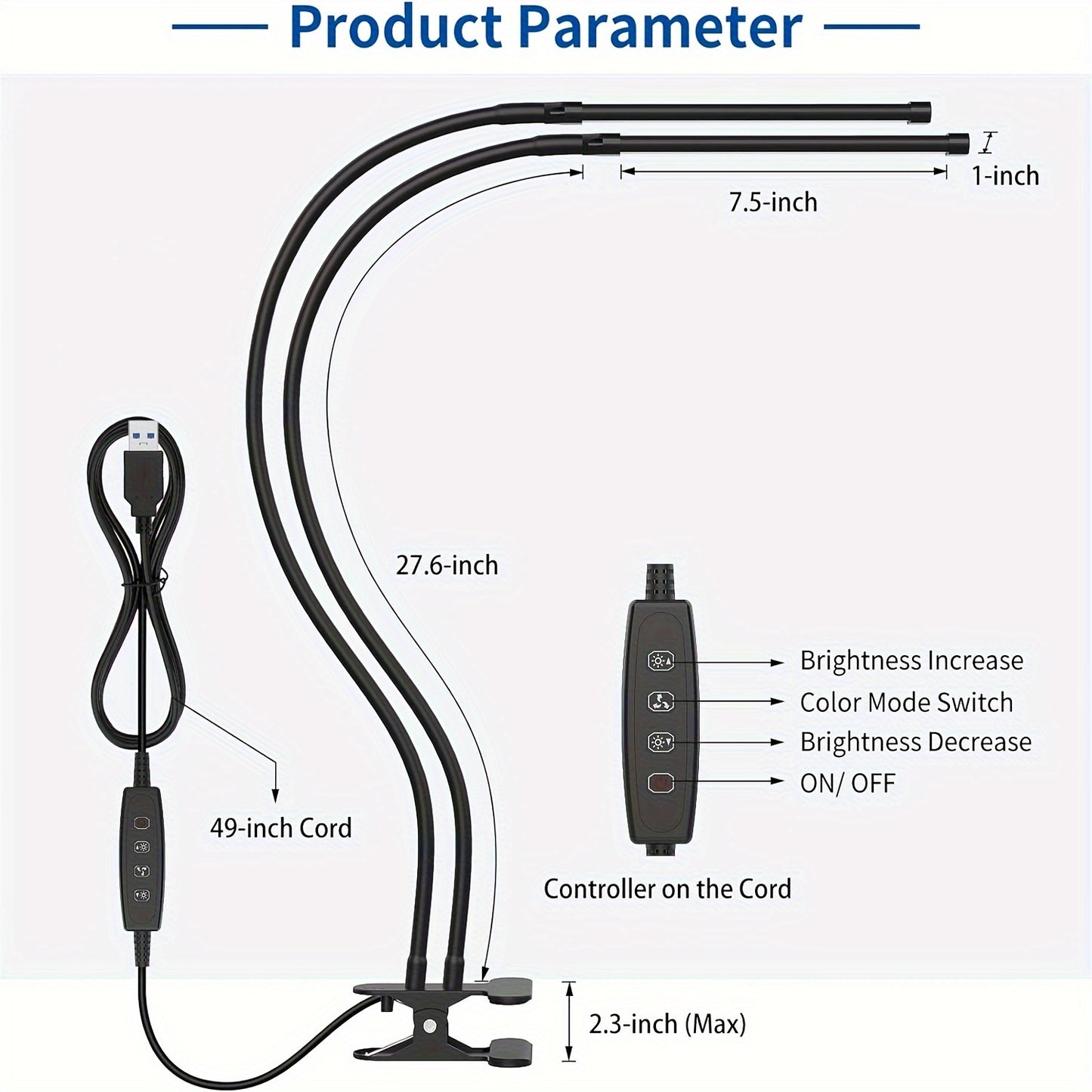 DUOLUX – Dual-Tube Clip-On LED Reading Lamp