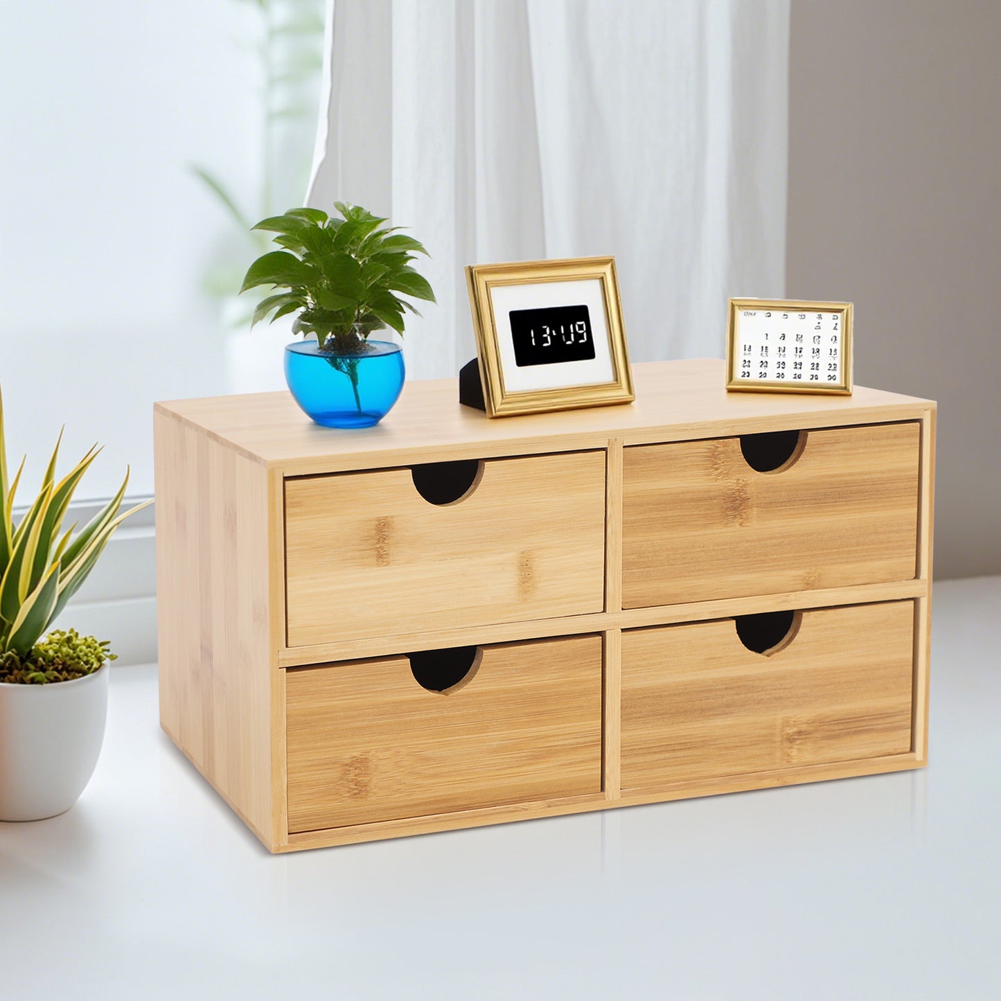 QUADDRA BAMBOO – Four Drawer Storage Solution
