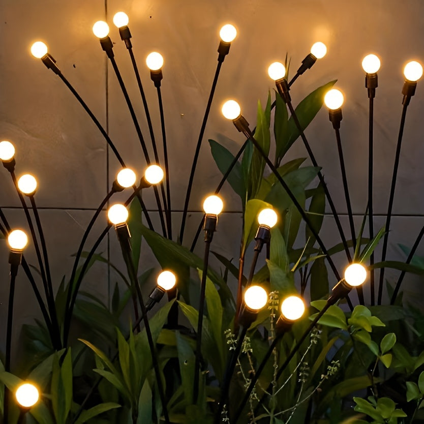 NIGHTFLARE - 6/8/10 LED Solar Firefly Ground Lights, Festival & Garden Decoration