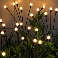 NIGHTFLARE - 6/8/10 LED Solar Firefly Ground Lights, Festival & Garden Decoration