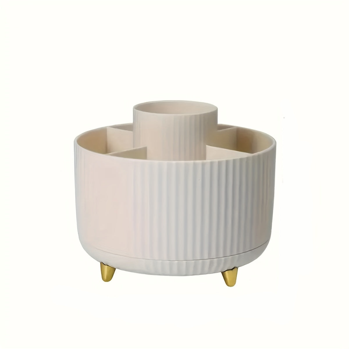 ELEGANZA - Plastic 360° Rotating Makeup Storage with 5 Sections