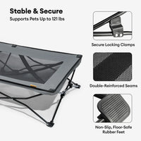 ROAMNEST – Portable Raised Pet Bed for Active Lifestyles