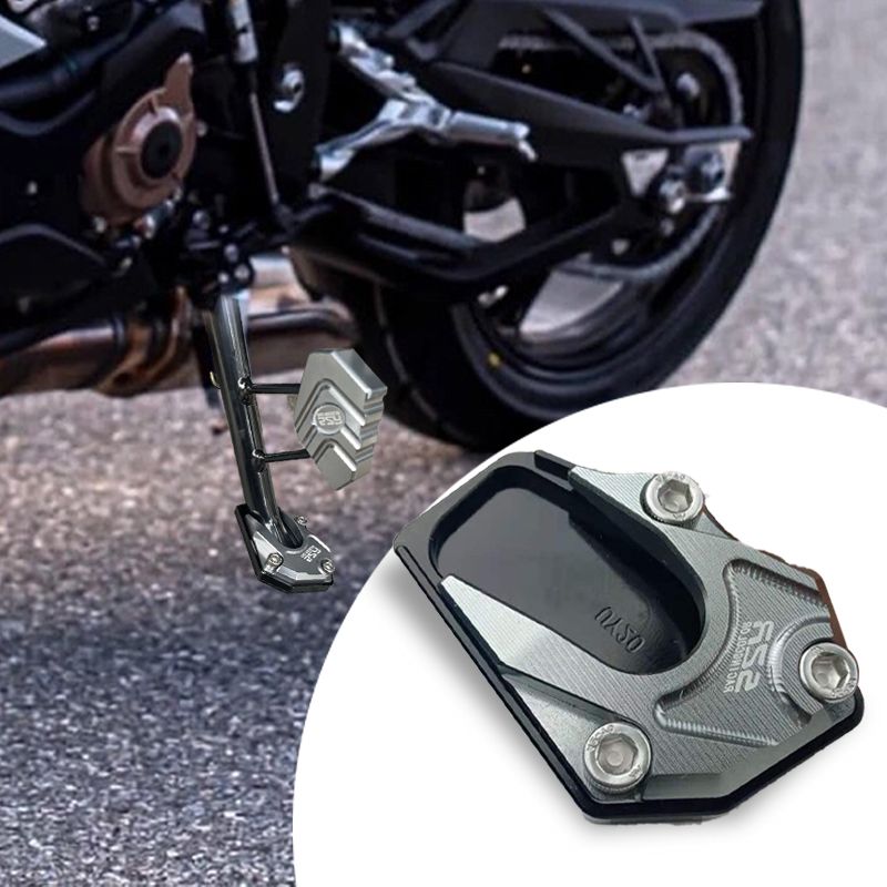 MOTOWISE - Aluminum Motorcycle Side Stand Enlarger Kickstand Foot Plate