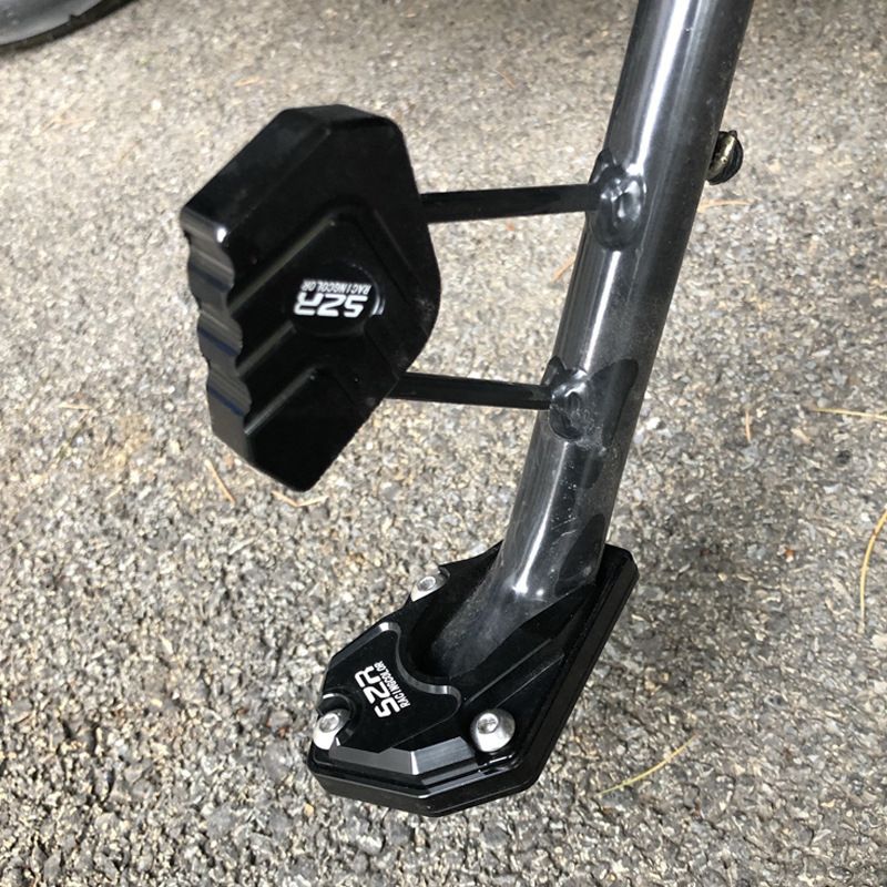 MOTOWISE - Aluminum Motorcycle Side Stand Enlarger Kickstand Foot Plate