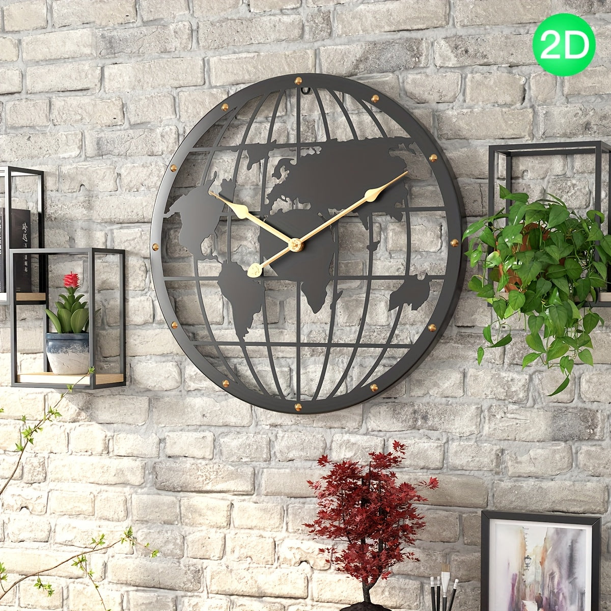 IRONLUXE – 40CM Openwork 2D Metal Wall Clock