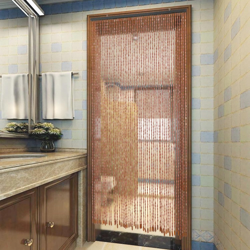 PEARLBAMBOO – Decorative Bamboo Bead Curtain for Stylish Doorway Privacy
