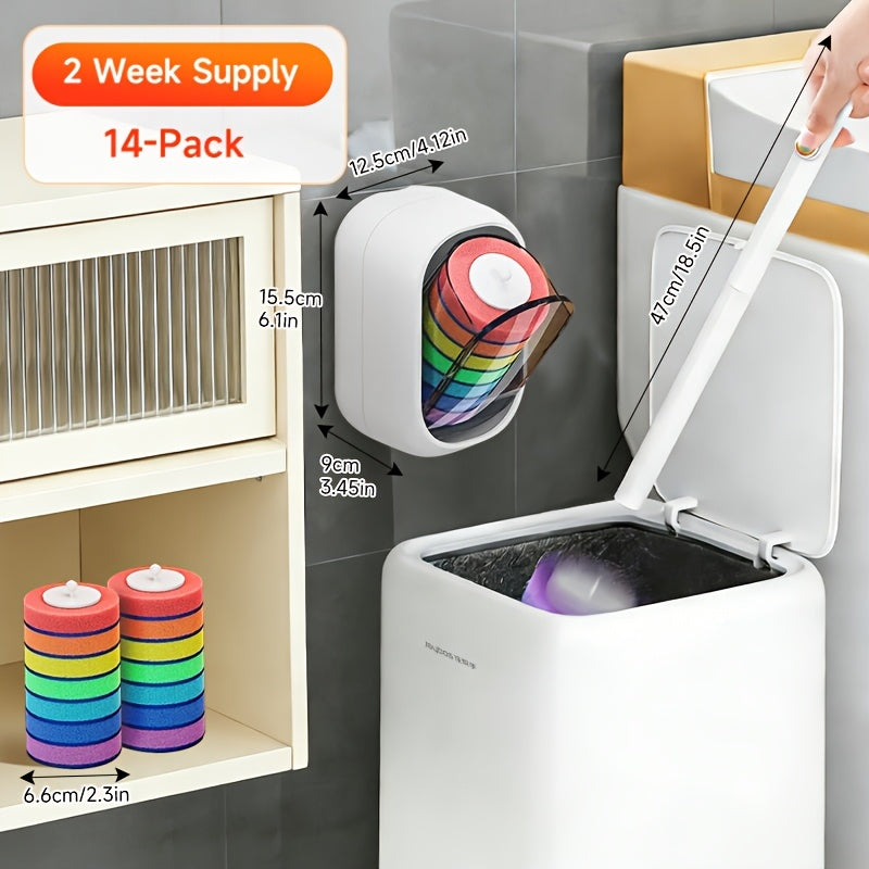 CLEANHUB - Space-Saving Toilet Brush with Durable Plastic Base