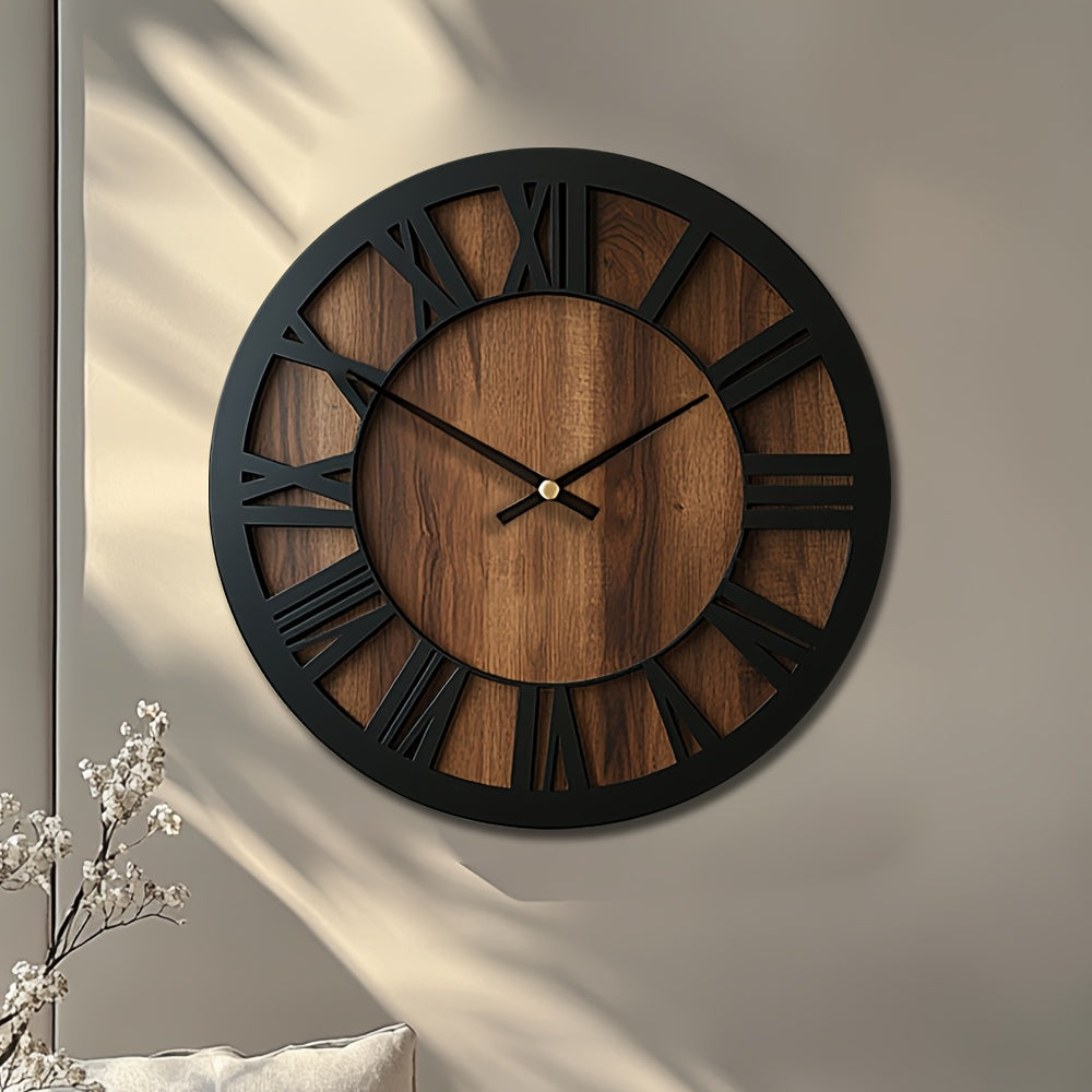 NATURISSE - Artistic Silent Wooden Wall Clock Vintage Style