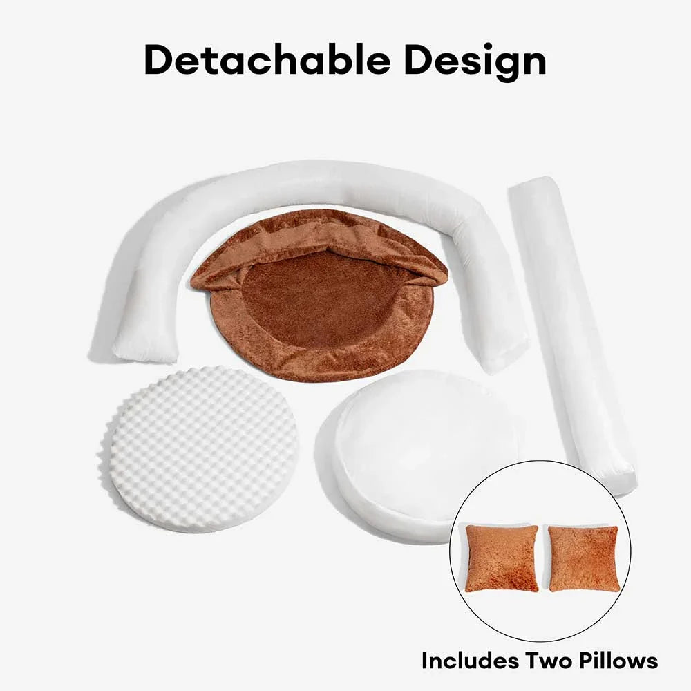 DREAMTAIL – Donut Pet Bed with Pillow for Everyday Comfort