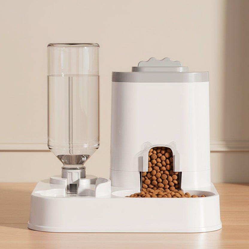 AQUAFEED - Durable Automatic Pet Hydration & Feeding Station, Easy to Clean