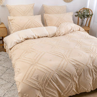 BOHOTUFT – Grid Tufted Soft Bedding Duvet Cover Set