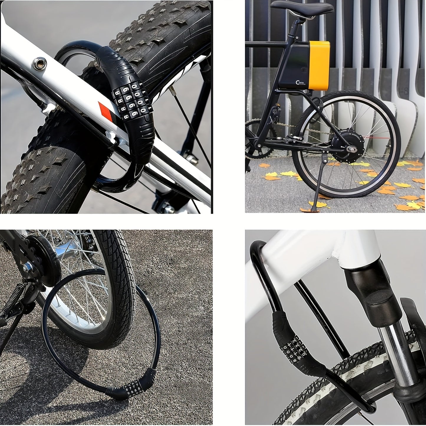 BIKEGUARD - Steel Security Cable Lock With 4-Digit Code