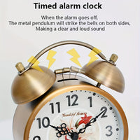 NORDIBELL – Scandinavian Vintage Luminous Alarm Clock