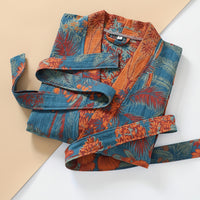 LUXELOOM - Premium 100% Cotton Double-Layer Gauze Pajama Set Unisex Mid-Length for All Seasons