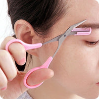 SHARPMATE - Stainless Steel Eyebrow Scissors with Mini Comb Trimmer