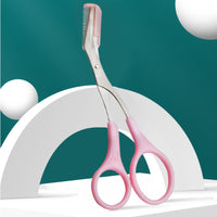 SHARPMATE - Stainless Steel Eyebrow Scissors with Mini Comb Trimmer
