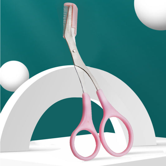 SHARPMATE - Stainless Steel Eyebrow Scissors with Mini Comb Trimmer