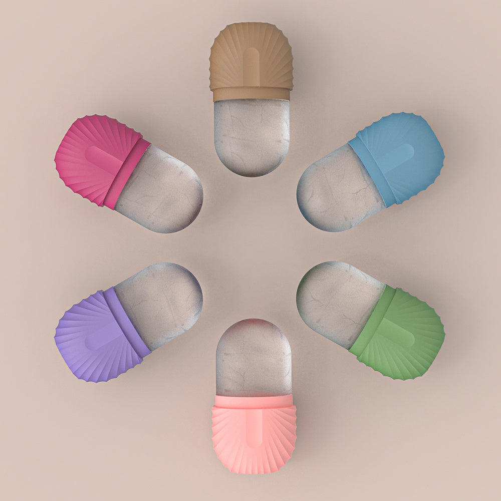 GLIMMERICE - Reusable Face Roller with Ice Mold Cube for Refreshing Massage