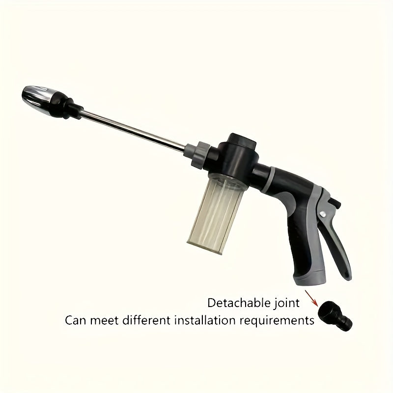 AQUABLAST - High-Pressure Garden Water Gun with Foam Cannon and Long Handle Sprayer
