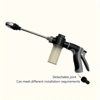 AQUABLAST - High-Pressure Garden Water Gun with Foam Cannon and Long Handle Sprayer