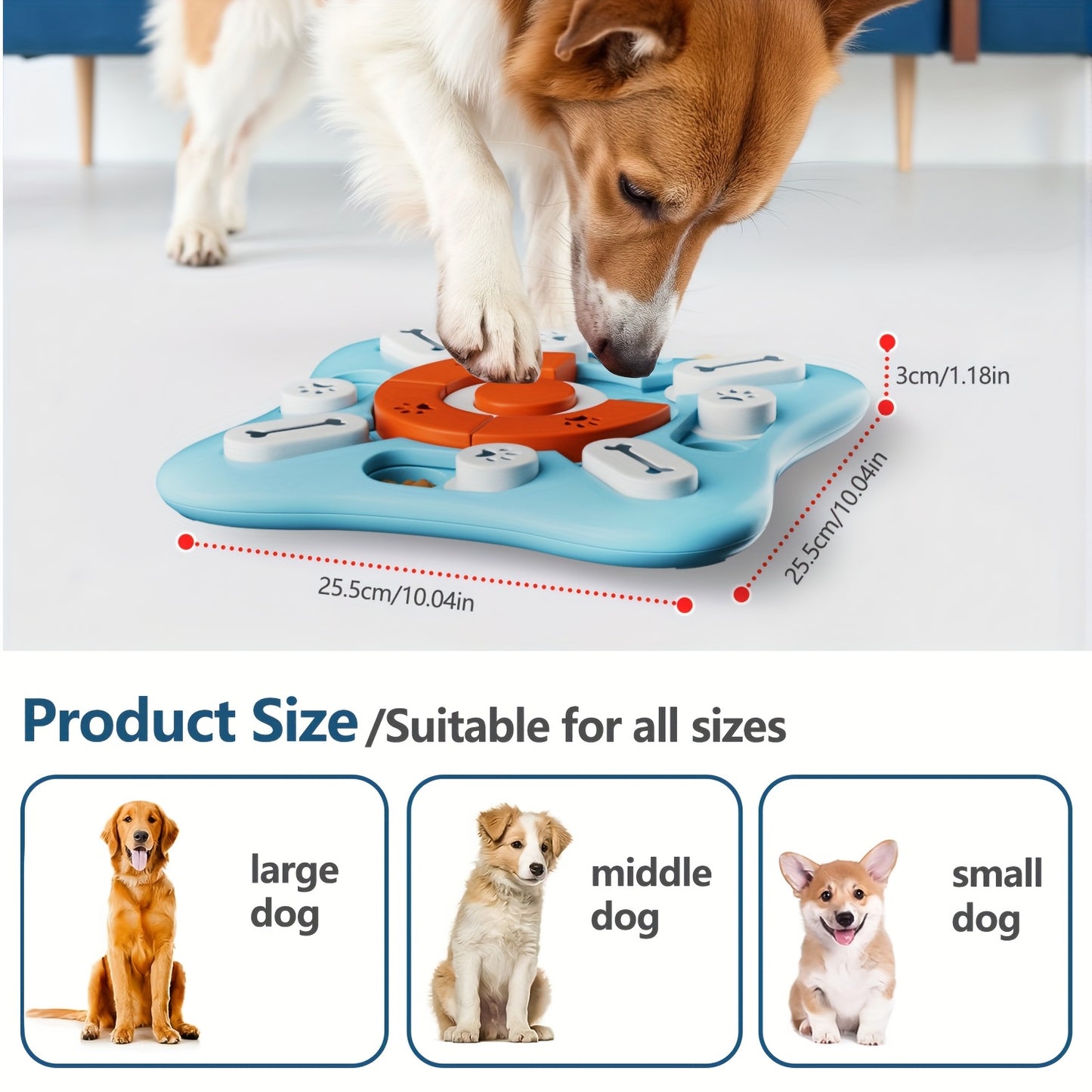 BRAINFETCH PUZZLE – Interactive IQ Slow Feeder for Dogs