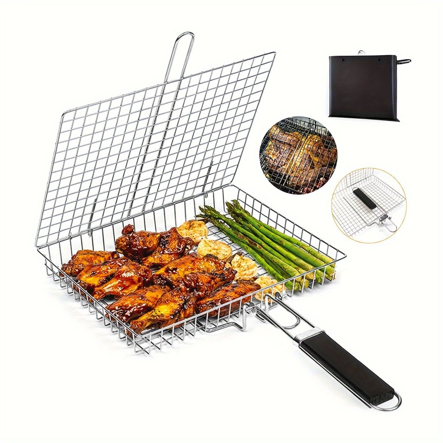 FLIPBASKET – Cast Iron Grilling Basket for Secure Flipping & Even Cooking
