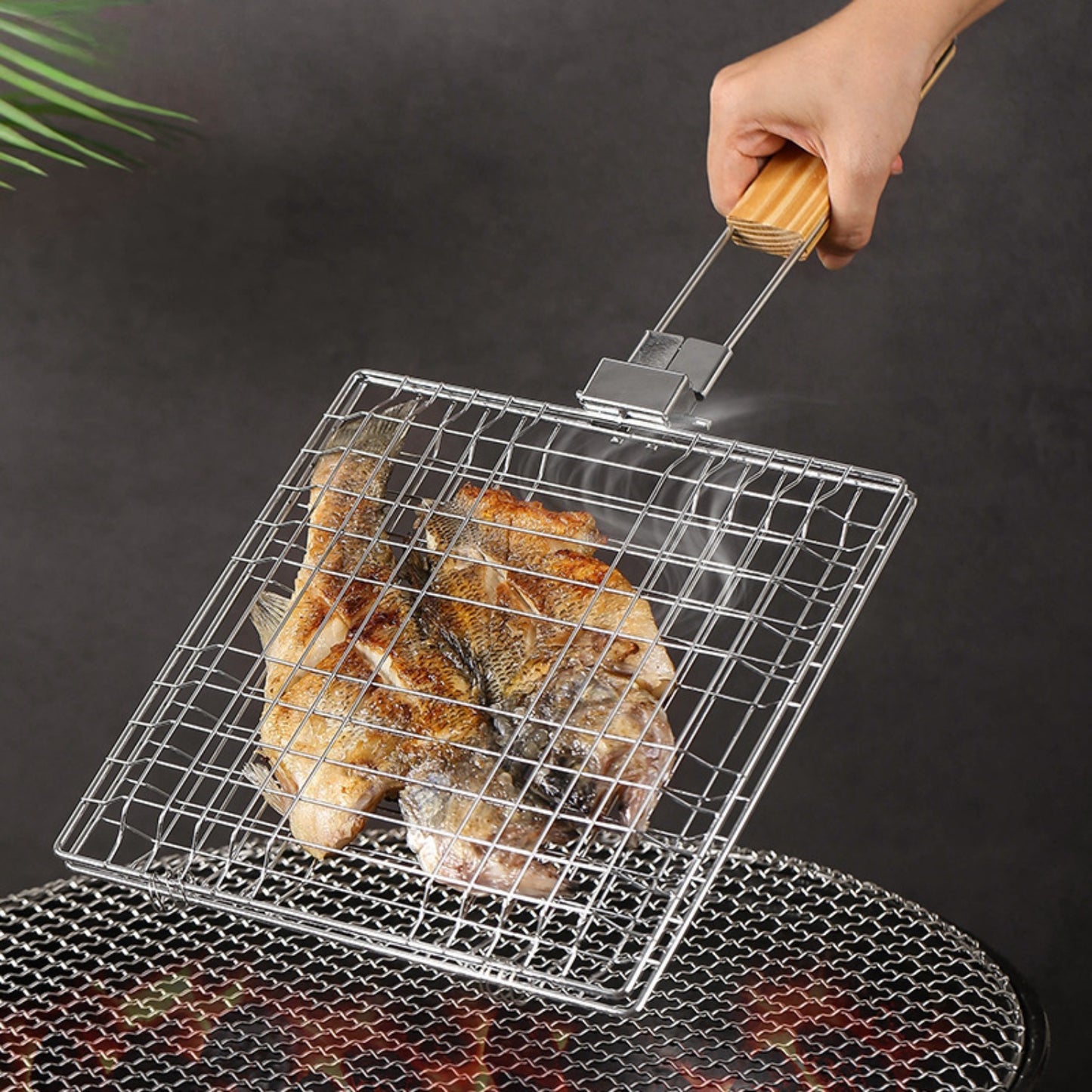 FLIPBASKET – Cast Iron Grilling Basket for Secure Flipping & Even Cooking