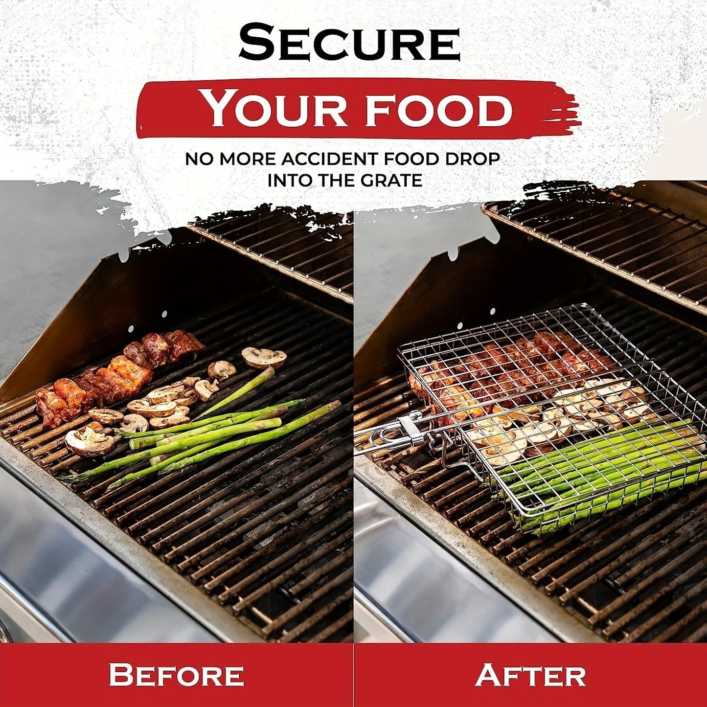 FLIPBASKET – Cast Iron Grilling Basket for Secure Flipping & Even Cooking