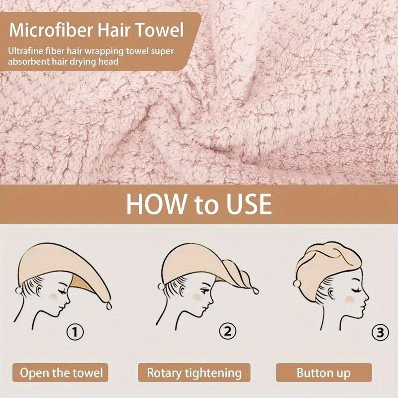 SILKDRY - 300Gsm Soft Hair Towel Quick-Dry Bathroom Accessory