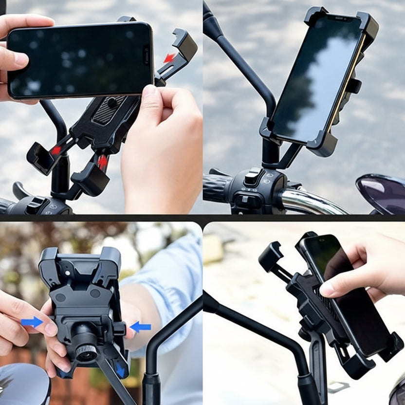 CYCLEGRIP - Shockproof Phone Holder for Bikes & Motorcycles, Secure GPS Navigation Mount