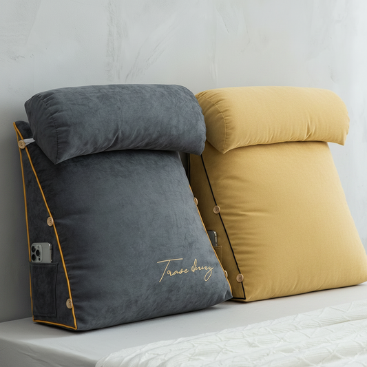COMFYLUX – Elegant Backrest Pillow for Bedtime Reading Comfort