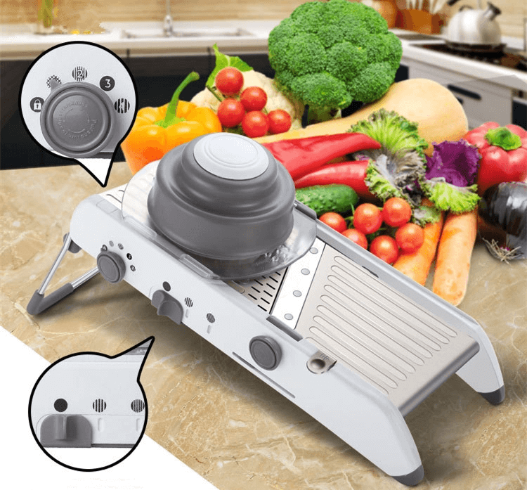 18-in-1 Mandoline Slicer - Adjustable Stainless Steel Kitchen Cutter for Effortless Slicing and Dicing 2