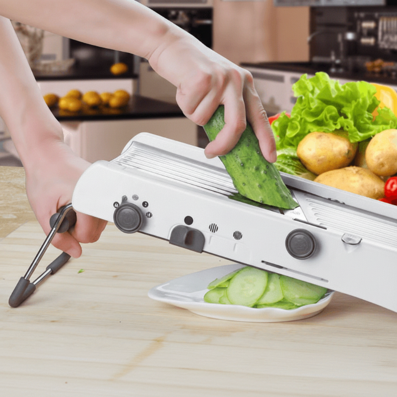 18-in-1 Mandoline Slicer - Adjustable Stainless Steel Kitchen Cutter for Effortless Slicing and Dicing 5