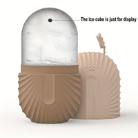 GLIMMERICE - Reusable Face Roller with Ice Mold Cube for Refreshing Massage