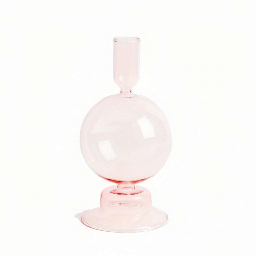 AURAVINE - Minimalist Glass Candle Holder Vase Decorative Art Piece