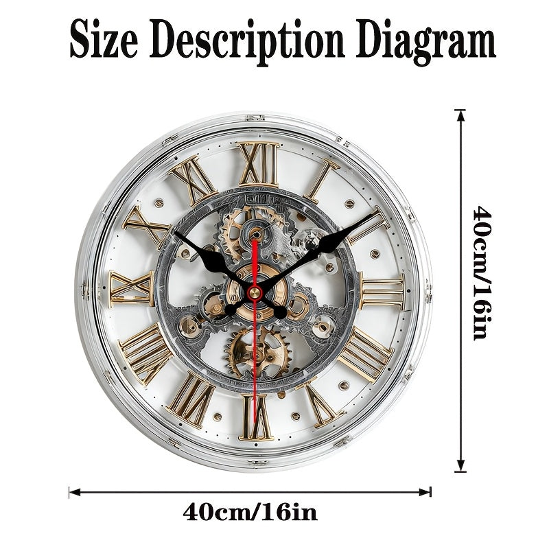 GEARWOOD CLOCK – Vintage Mechanical Wall Accent 2D Clock