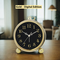 VINTERRA - Creative European Retro Desk Alarm Clock with Silent Movement