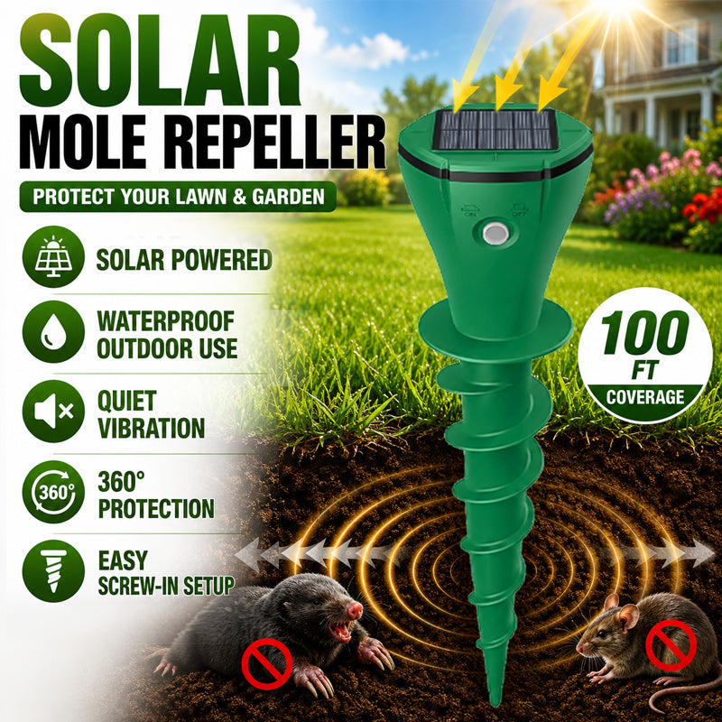 MOLEGUARD – Solar Powered Repellent for Garden and Lawn Protection