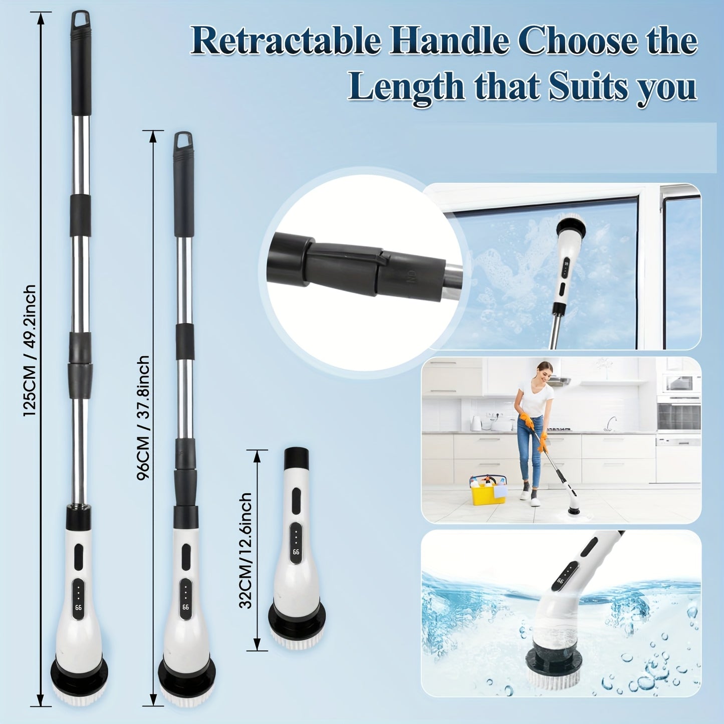 CLEANSWIFT - 9-in-1 Multifunctional Electric Cleaning Brush Set for Home & Car