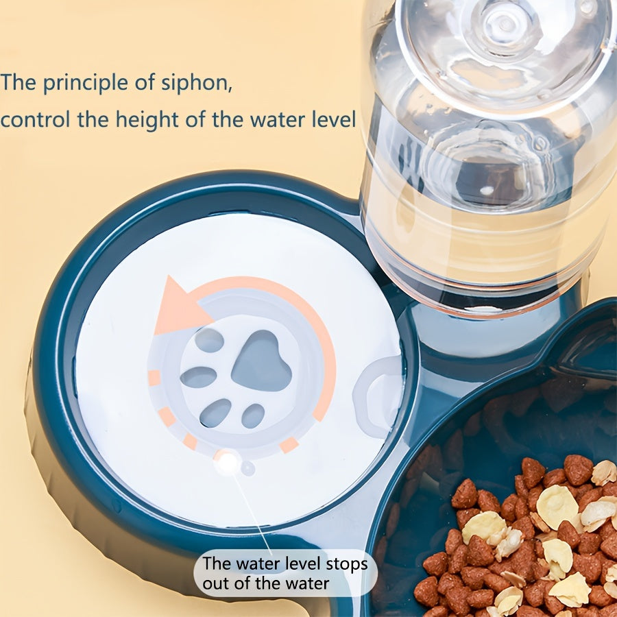 CATNIBBLE - Tilted Bowls with Gravity Water System and Protective Neck Design