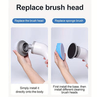CLEANSWIFT - 9-in-1 Multifunctional Electric Cleaning Brush Set for Home & Car
