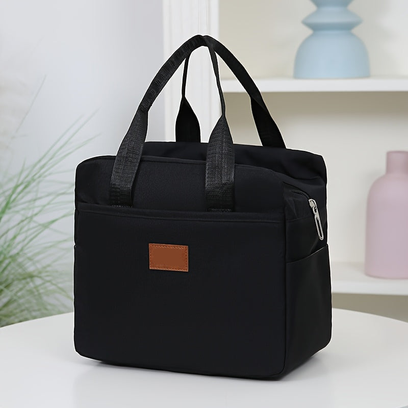 LUNCHLUX - Square Zipper Lunch Box with Durable Aluminum Foil Lining